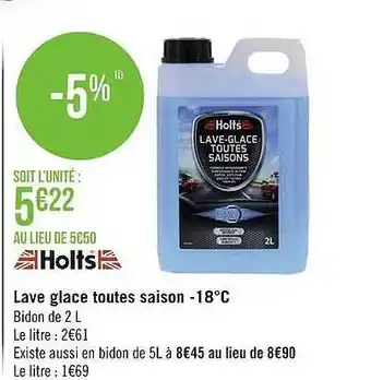 Géant Casino Lave Glace Toutes Saison -18°c Holts offre
