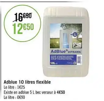 Géant Casino Adblue 10 Litres Flexible offre