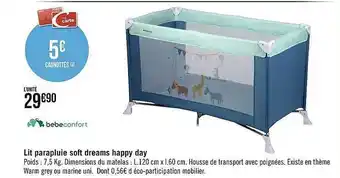 Géant Casino Lit Parapluie Soft Dreams Happy Day Bebeconfort offre