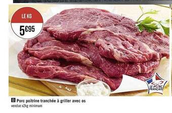 Géant Casino Porc Poitrine Tranchée à Griller Avec Os offre