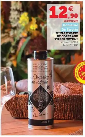 Super U Huile D'olive De Corse Aop Vierge Extra offre
