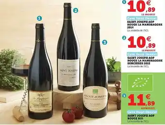 Saint Joseph Aop Rouge La Mandragore 2014, Saint Joseph Aop Rouge La Mandragore SociĂšres 2015, Saint Joseph Aop Rouge Bio Cav