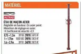 étai De Maçon Acier Altrad