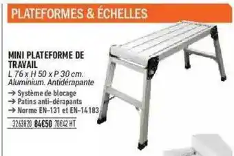 Bricorama Mini Plateforme De Travail offre