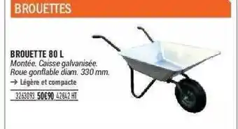 Bricorama Brouette 80l offre