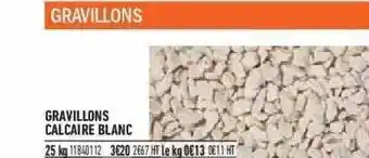 Bricorama Gravillons Calcaire Blanc offre