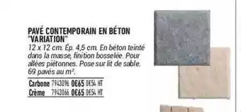 Bricorama Pavé Contemporain En Béton offre