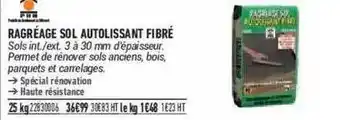 Bricorama Ragréage Sol Autolissant Fibré offre