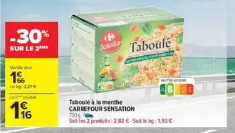 Carrefour Market Taboulé à La Menthe Carrefour Sensation offre