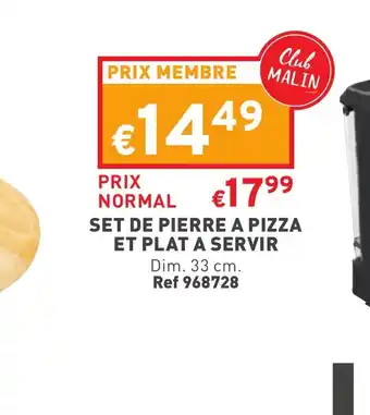 Set De Pierre A Pizza Et Plat A Servir Ref. 968728