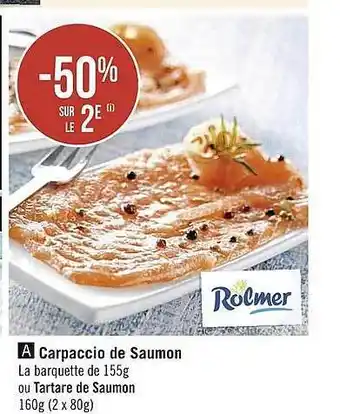 Carpaccio De Saumon Ou Tartare De Saumon