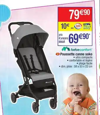 Cora x Carrefour Poussette Canne Soko Bebeconfort offre