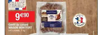 Cora x Carrefour Confit De Canard Maison Montfort offre