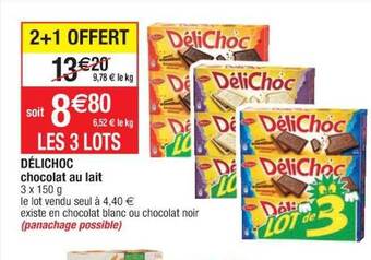 Cora x Carrefour Délichoc Chocolat Au Lait offre