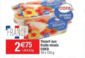 Cora x Carrefour Yaourt Aux Fruits Mixés Cora offre