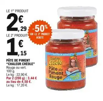 E.Leclerc Pâte De Piment offre