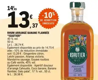 E.Leclerc Rhum Arrangé Banane Flambée offre