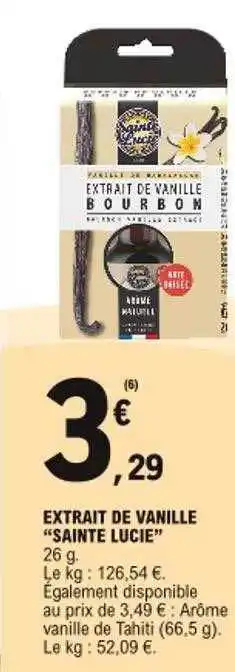 E.Leclerc Extrait De Vanille offre
