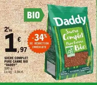 E.Leclerc Sucre Complet Pure Canne Bio offre