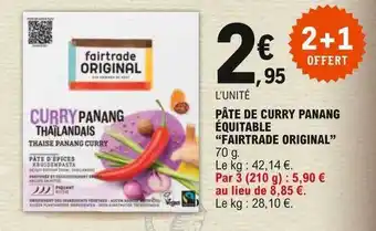 E.Leclerc Pâte De Curry Panang équitable offre