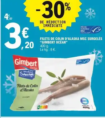 E.Leclerc Filets De Colin D'alaska Msc Surgelés offre