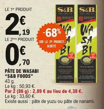 E.Leclerc Pâte De Wasabi offre