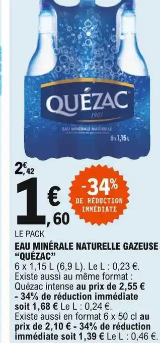 E.Leclerc Eau Minérale Naturelle Gazeuse offre