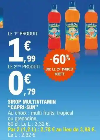E.Leclerc Sirop Multivitamin offre