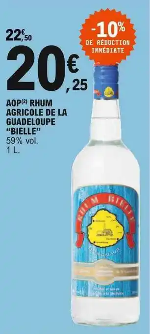 E.Leclerc Aop Rhum Agricole De La Guadeloupe offre