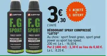 E.Leclerc Déodorant Spray Compressé offre