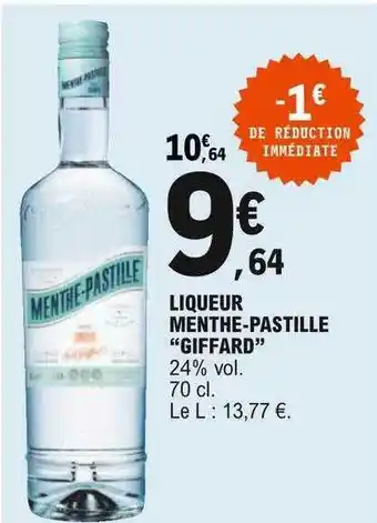 E.Leclerc Liqueur Menthe-pastille offre