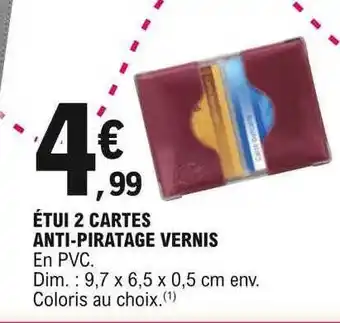 E.Leclerc étui 2 Cartes Anti-piratage Vernis offre