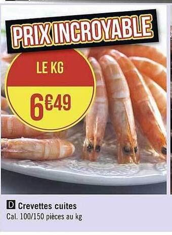Géant Casino Crevettes Cuites offre