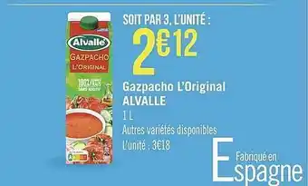 Géant Casino Gazpacho L'original Alvalle offre