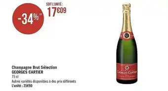 Géant Casino Champagne Brut Sélection Georges Cartier offre