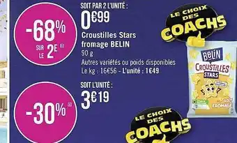 Géant Casino Croustilles Stars Fromage Belin offre