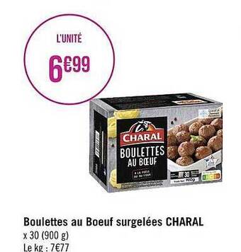 Géant Casino Boulettes Au Boeuf Surgelées Charal offre