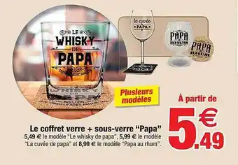 Bazarland Le Coffret Verre + Sous-verre offre
