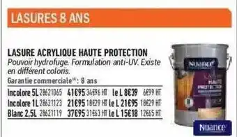 Bricorama Lasure Acrylique Haute Protection offre