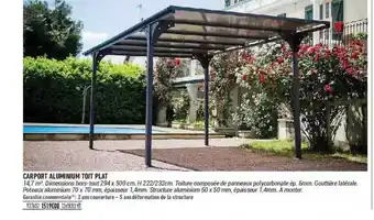 Bricorama Carport Aluminium Toit Plat offre