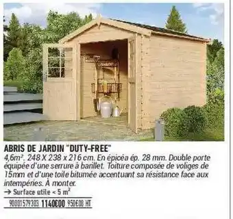 Bricorama Abris De Jardin offre