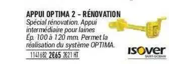 Appui Optima 2-rénovation Isover