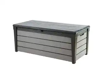 Leroy Merlin Coffre de jardin brushwood keter gris, 455 l offre