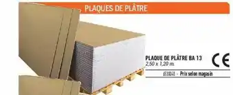 Bricorama Plaque De Plâtre Ba 13 offre