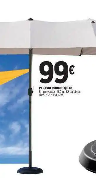 E.Leclerc Parasol Double Quito offre