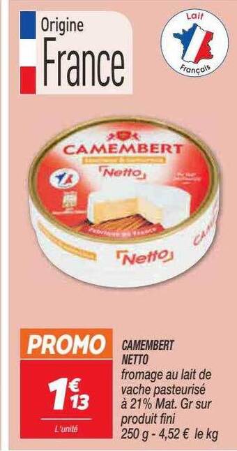 Netto Camembert Netto offre