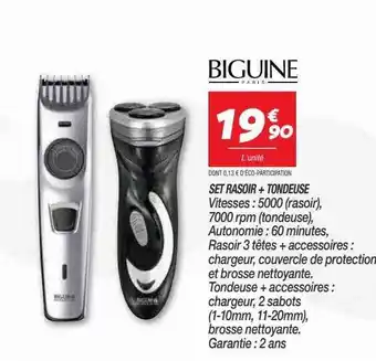 Netto Set Rasoir + Tondeuse Biguine offre
