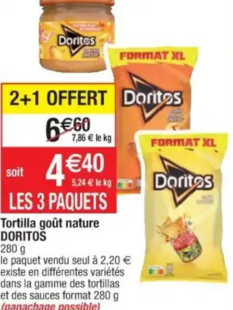 Cora x Carrefour Tortilla Goût Nature Doritos offre