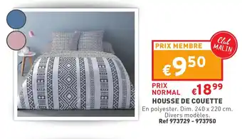 Trafic Housse de couette offre