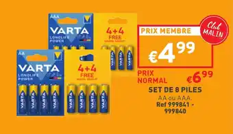 Trafic Set de 8 piles offre